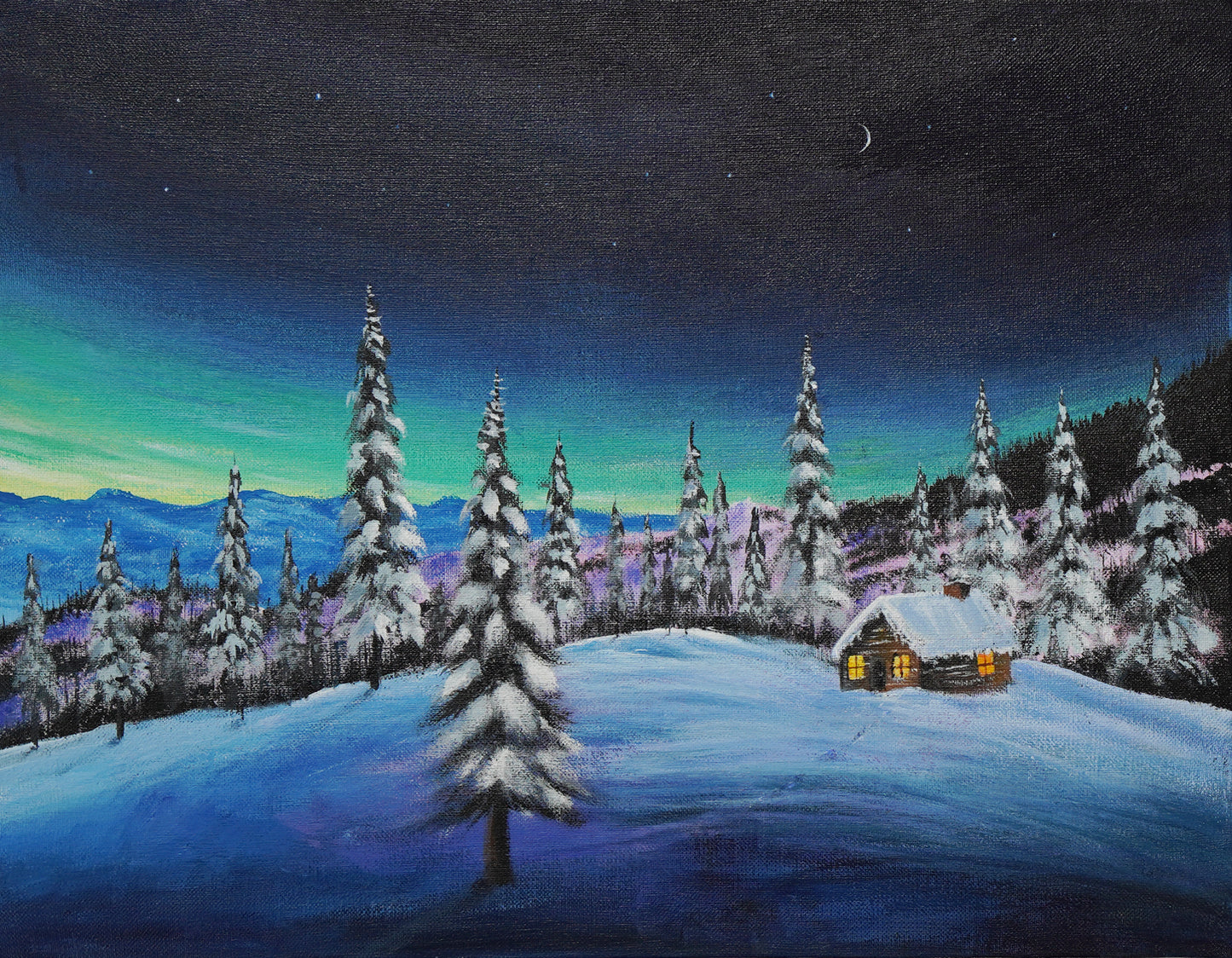 Winter mountain hut - 16×13