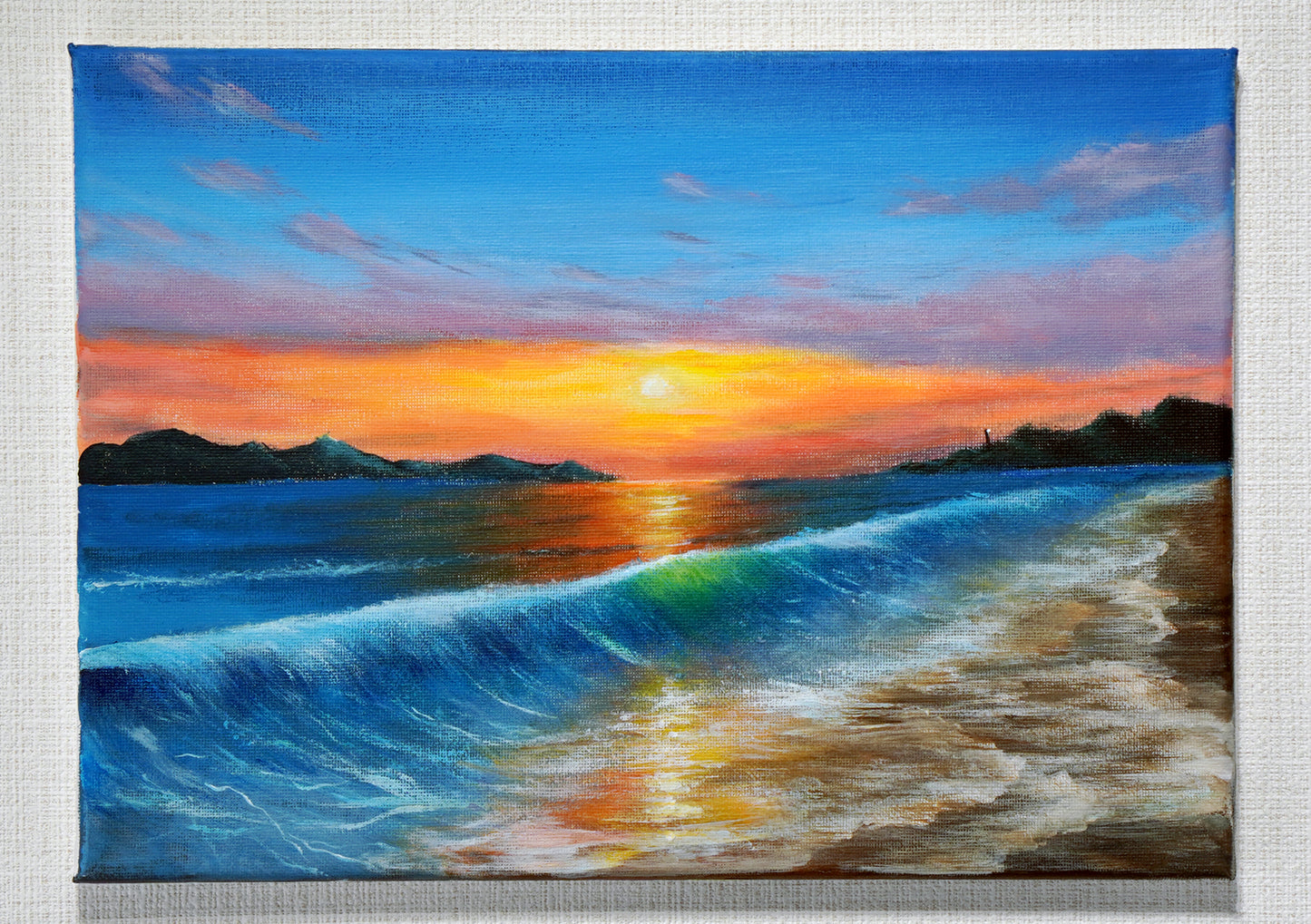 朝日と海の風景 - 330 × 240mm - M1