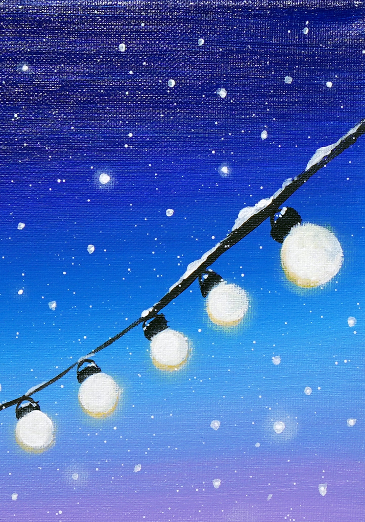 Snowy view from the lodge - 9×12