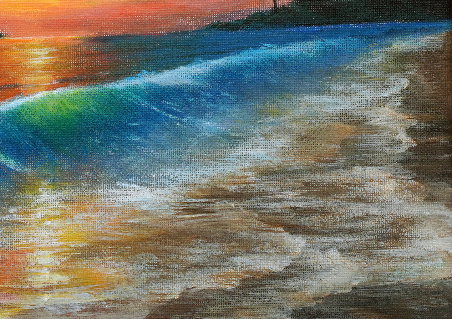 朝日と海の風景 - 330 × 240mm - M1