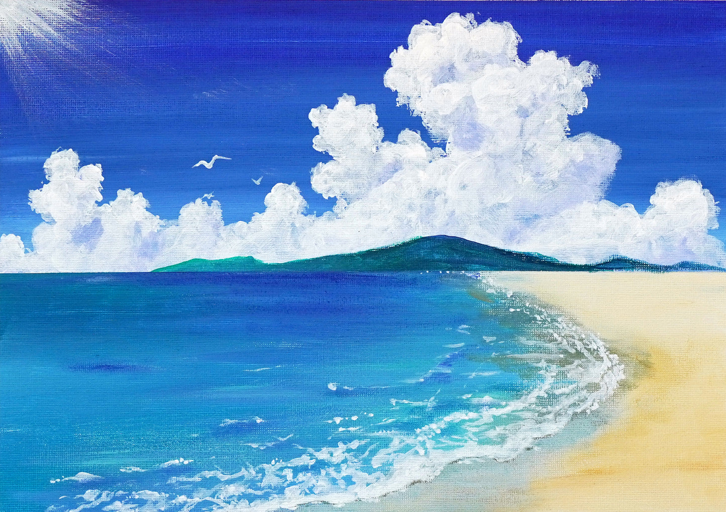 Blue sky and seascape - 10×13