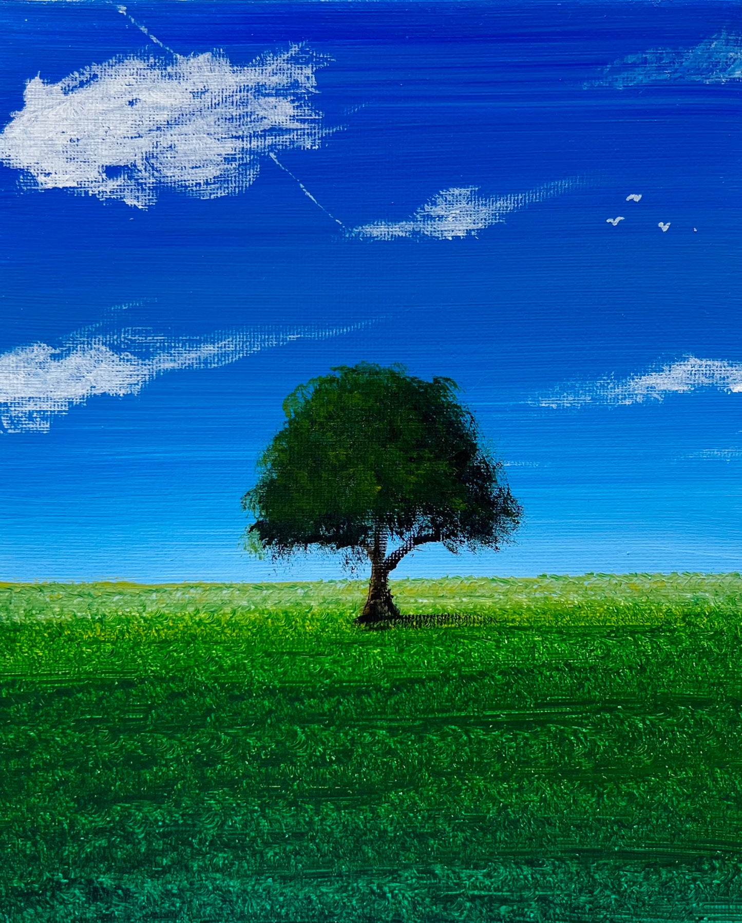 草原と木 - 250 × 200mm - M30