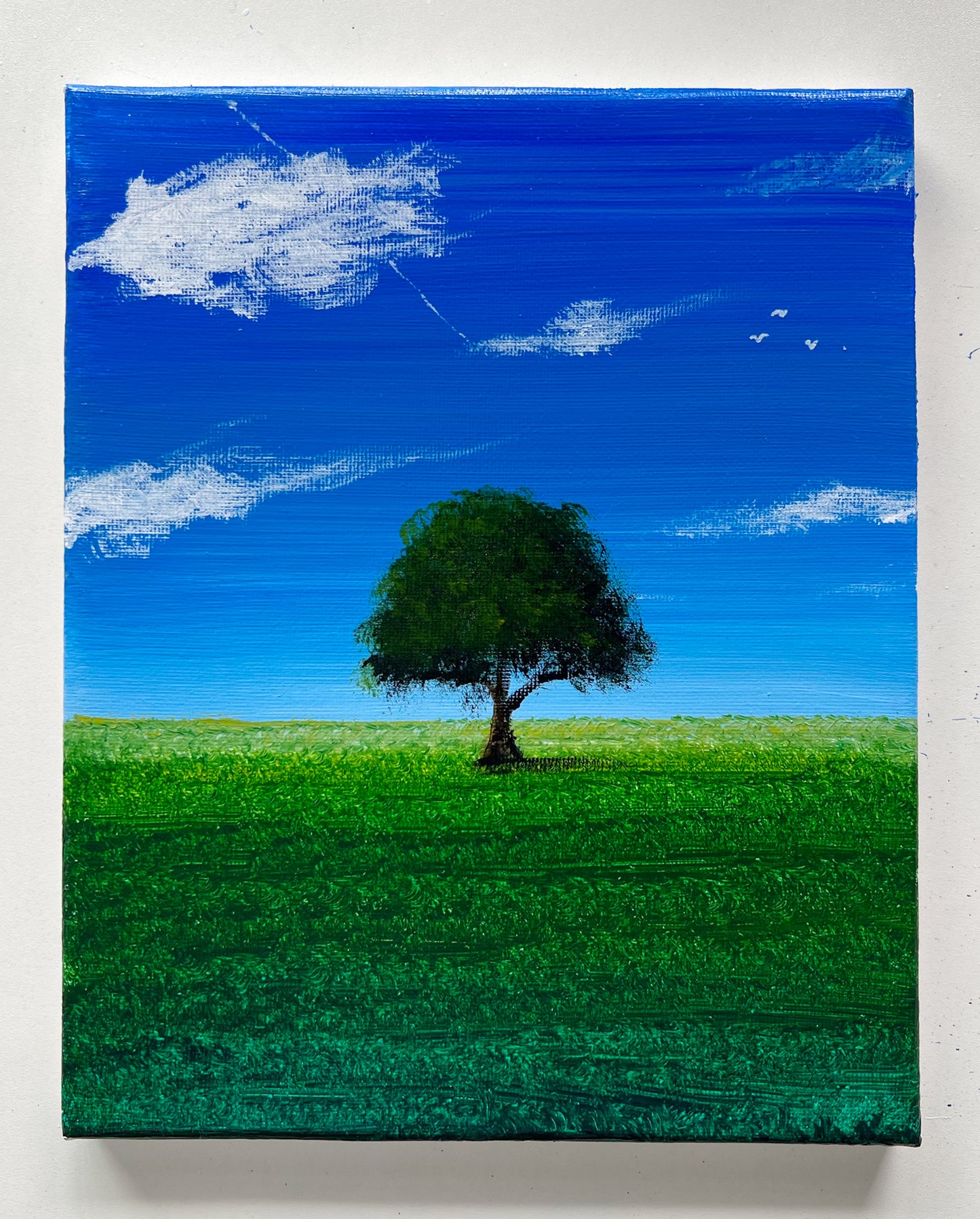 草原と木 - 250 × 200mm - M30