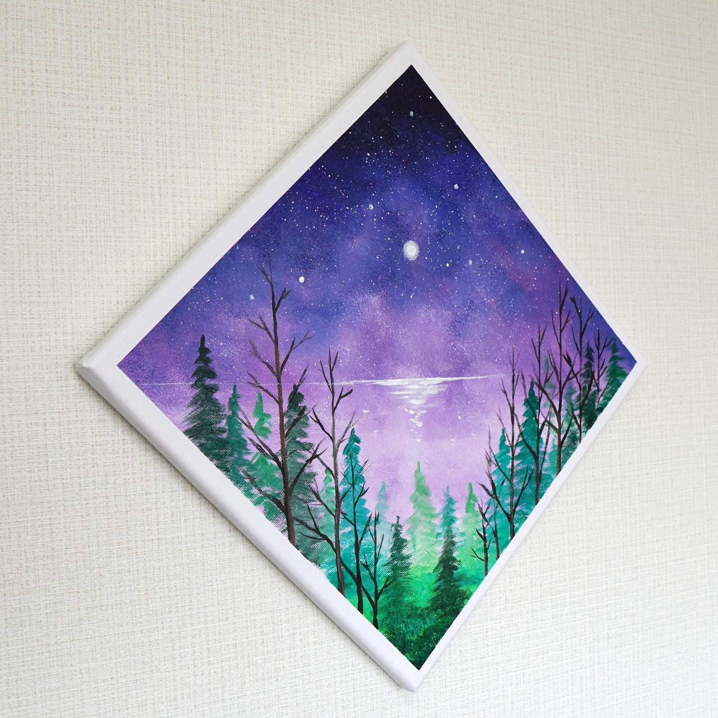 紫空満月の風景 250 × 250mm