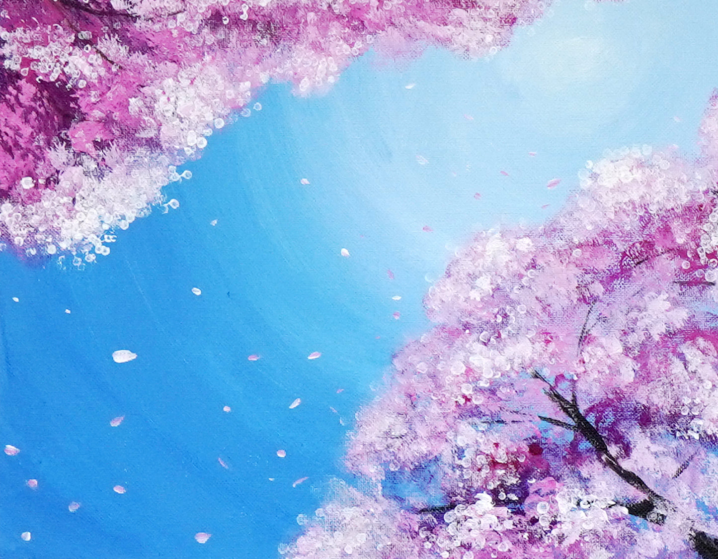 舞う桜の風景 - 455 × 380mm - L7
