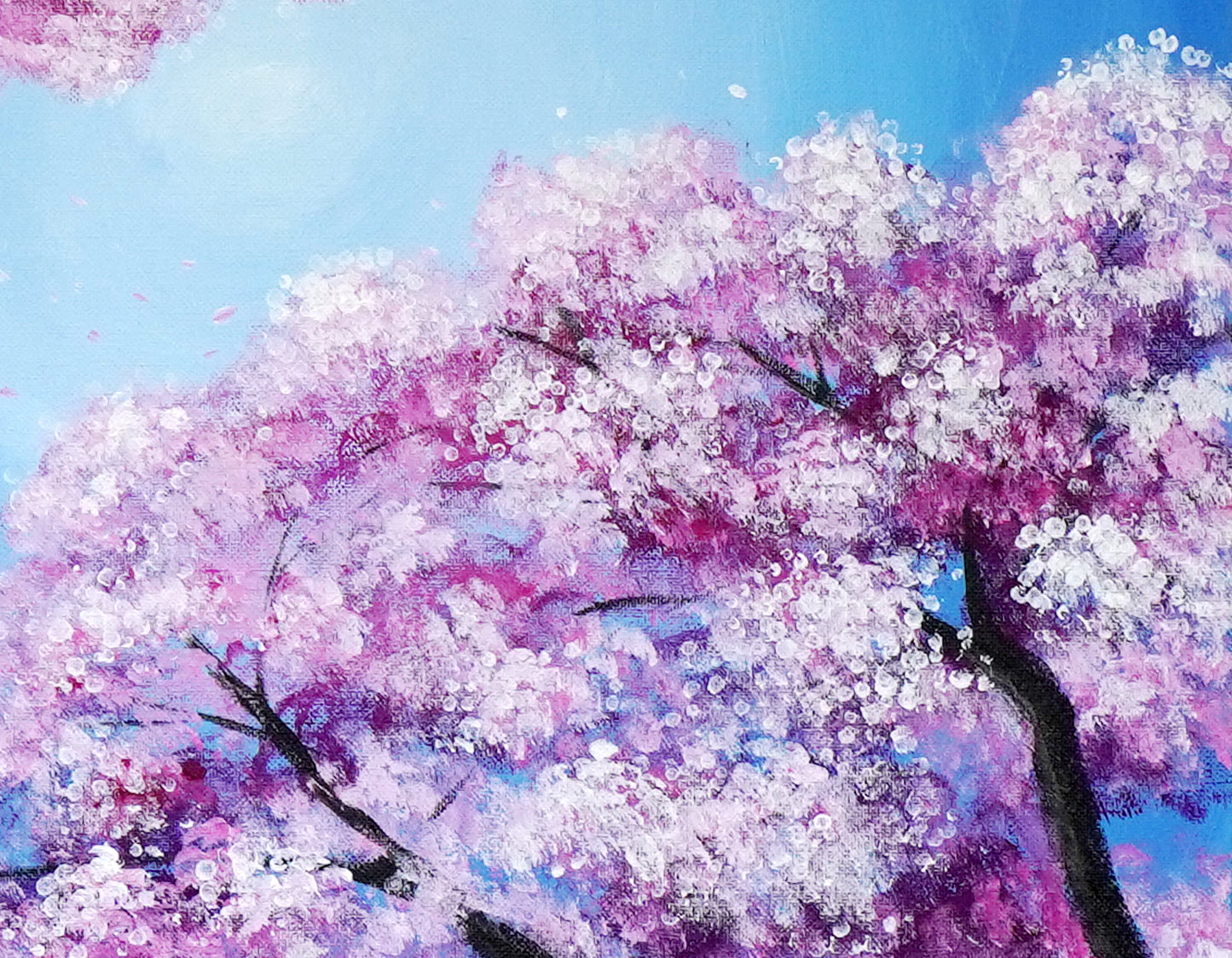 舞う桜の風景 - 455 × 380mm - L7