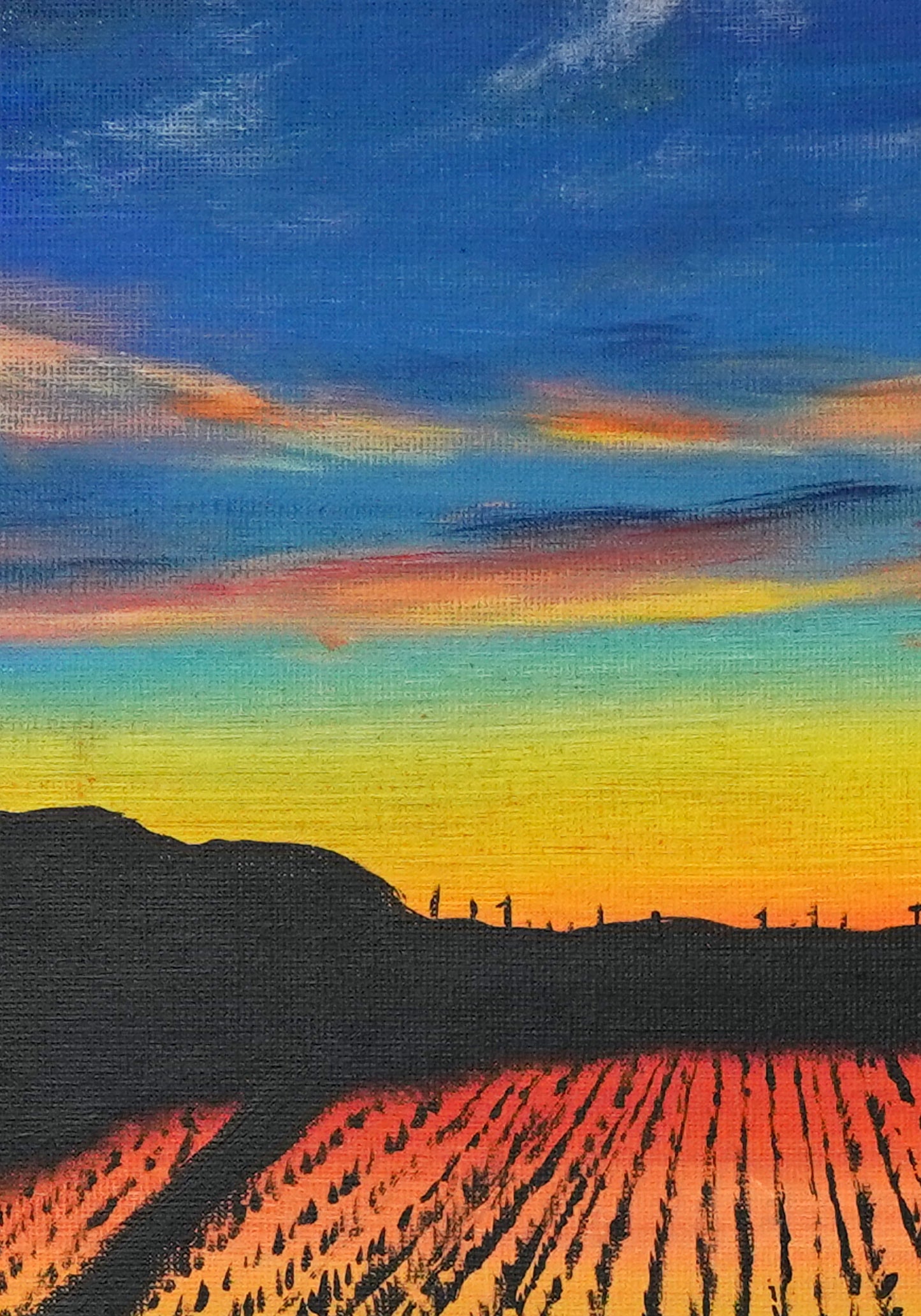 Rice field scenery - 13×10