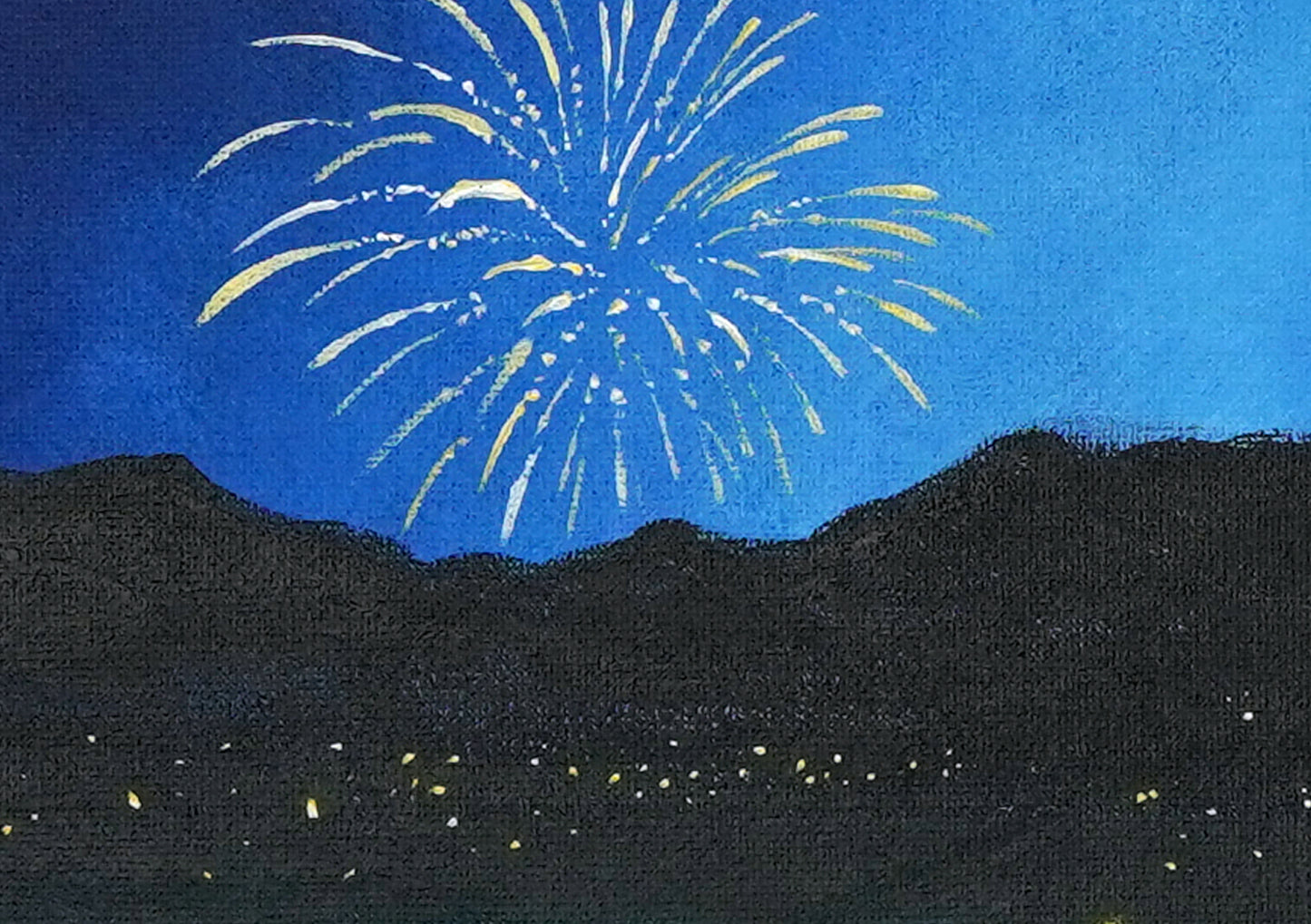 Fireflies and fireworks - 10×13