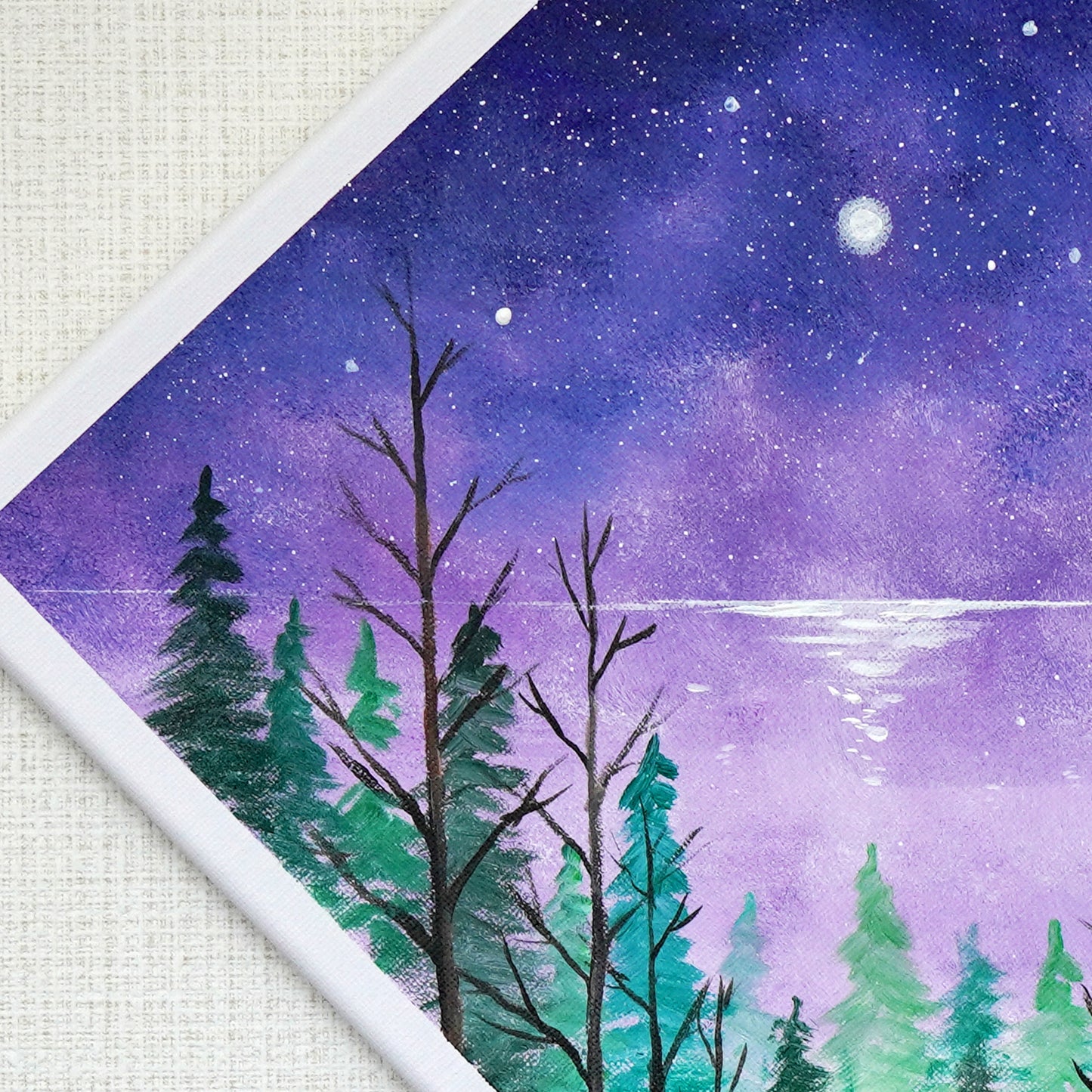 紫空満月の風景 250 × 250mm