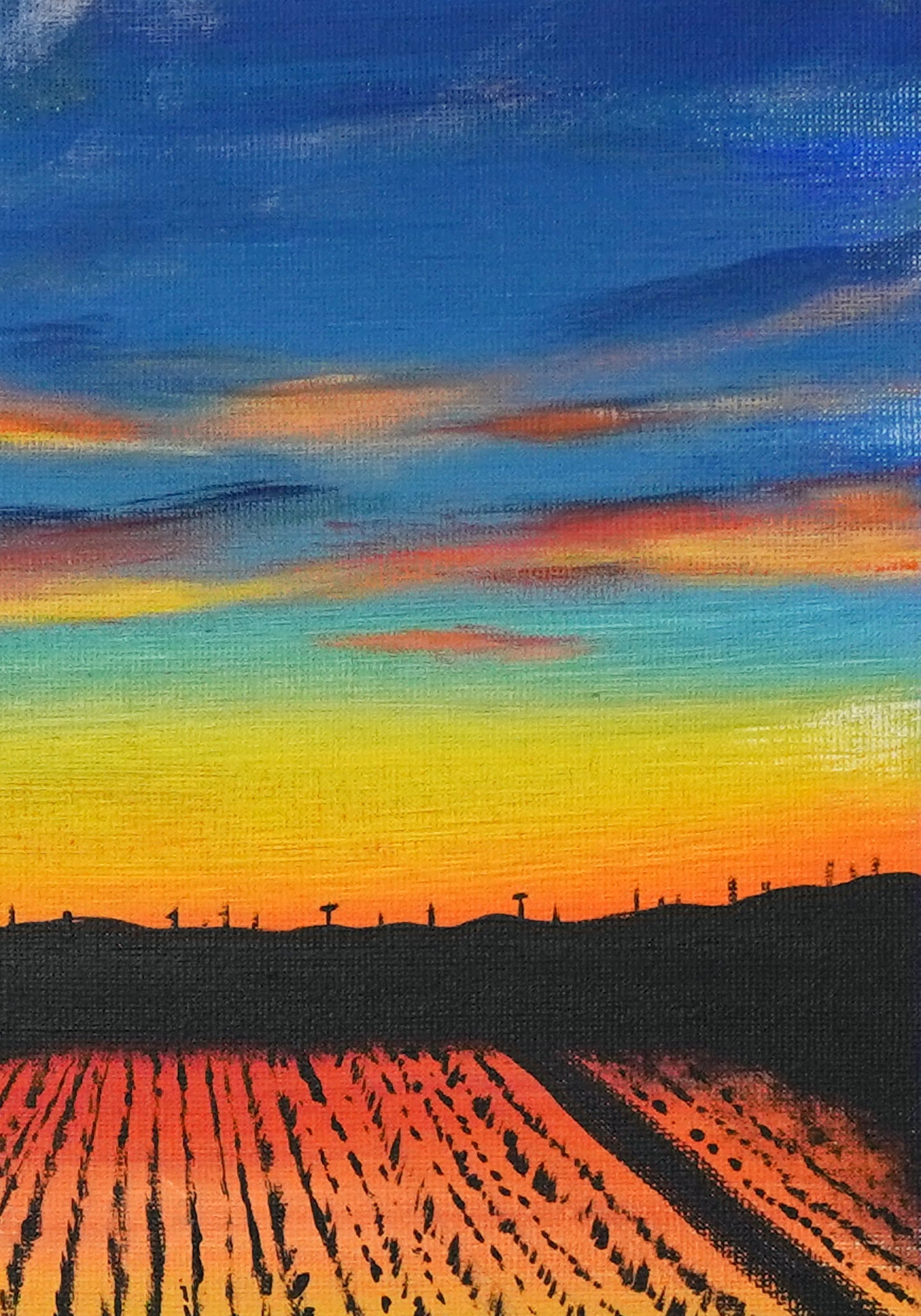 Rice field scenery - 13×10