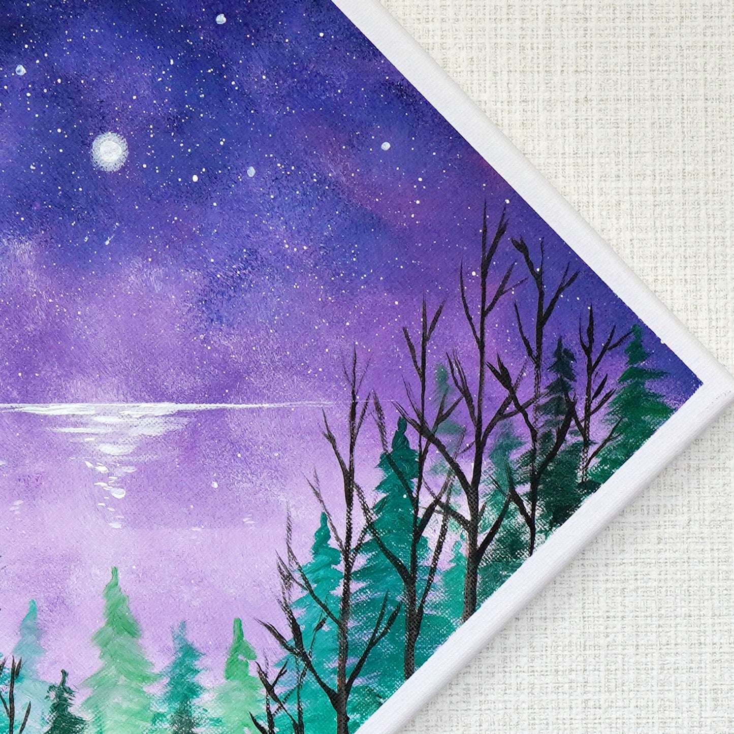 紫空満月の風景 250 × 250mm