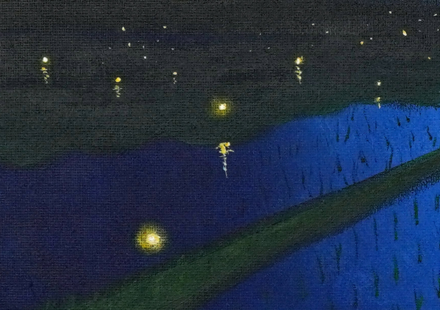 Fireflies and fireworks - 10×13