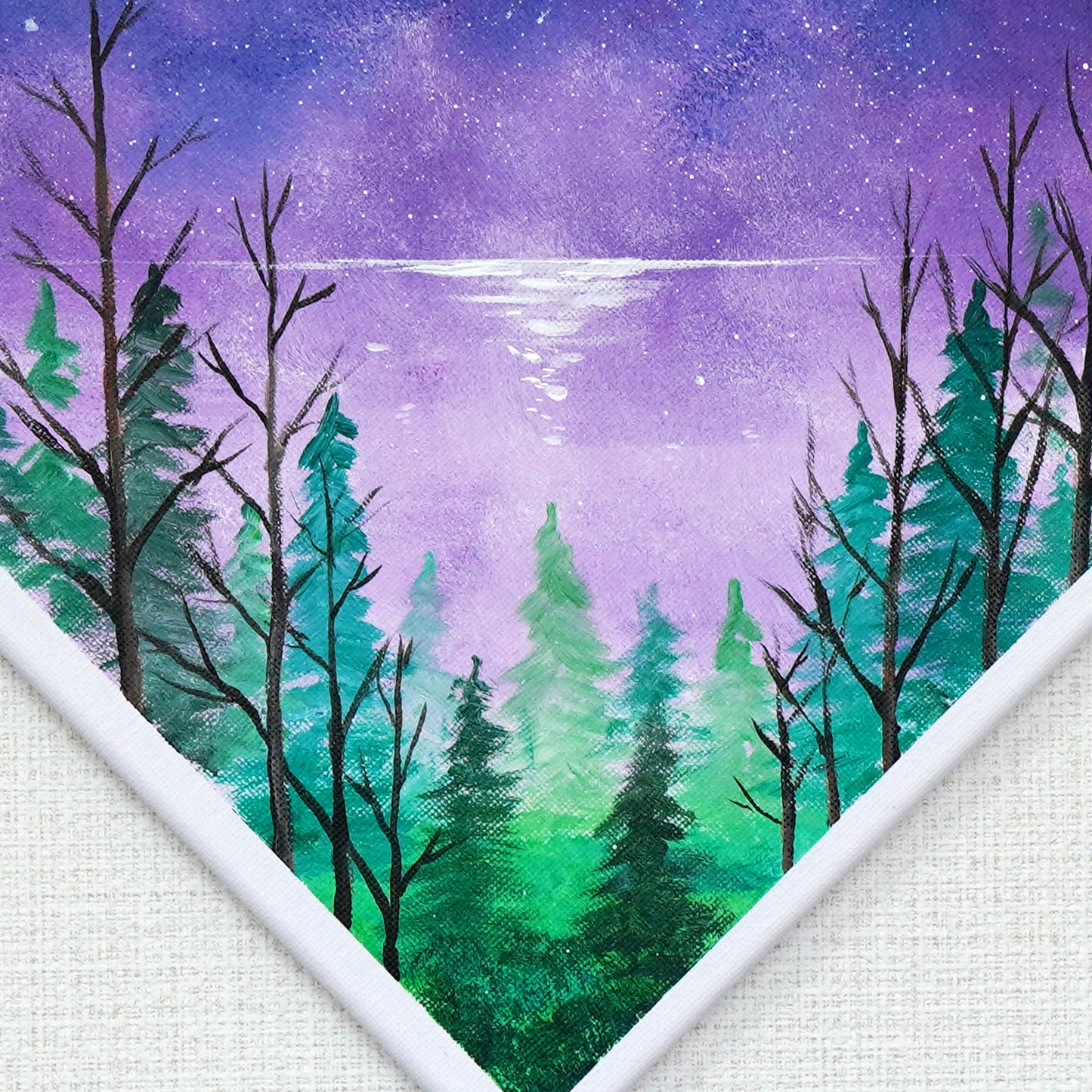 紫空満月の風景 250 × 250mm