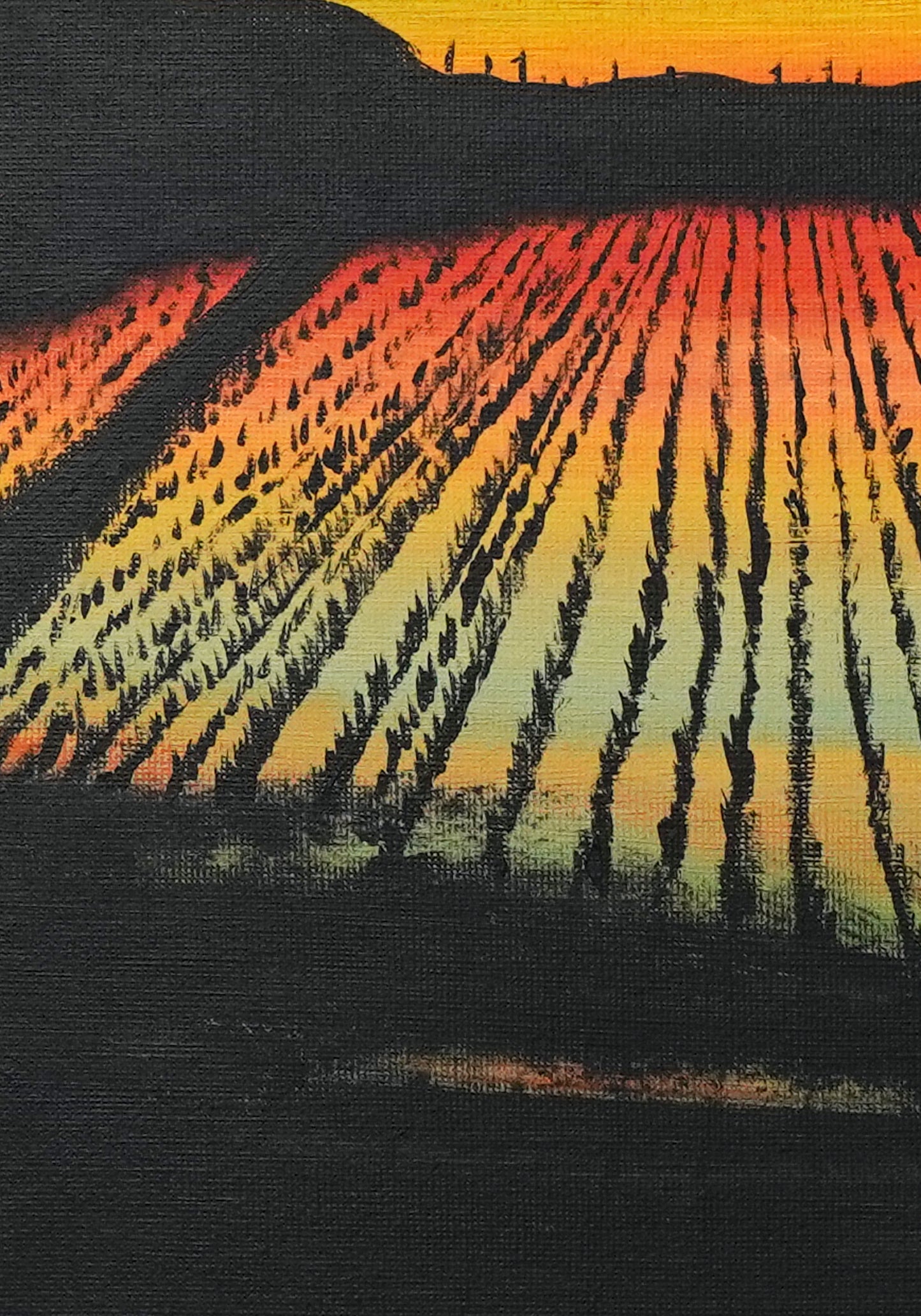 Rice field scenery - 13×10