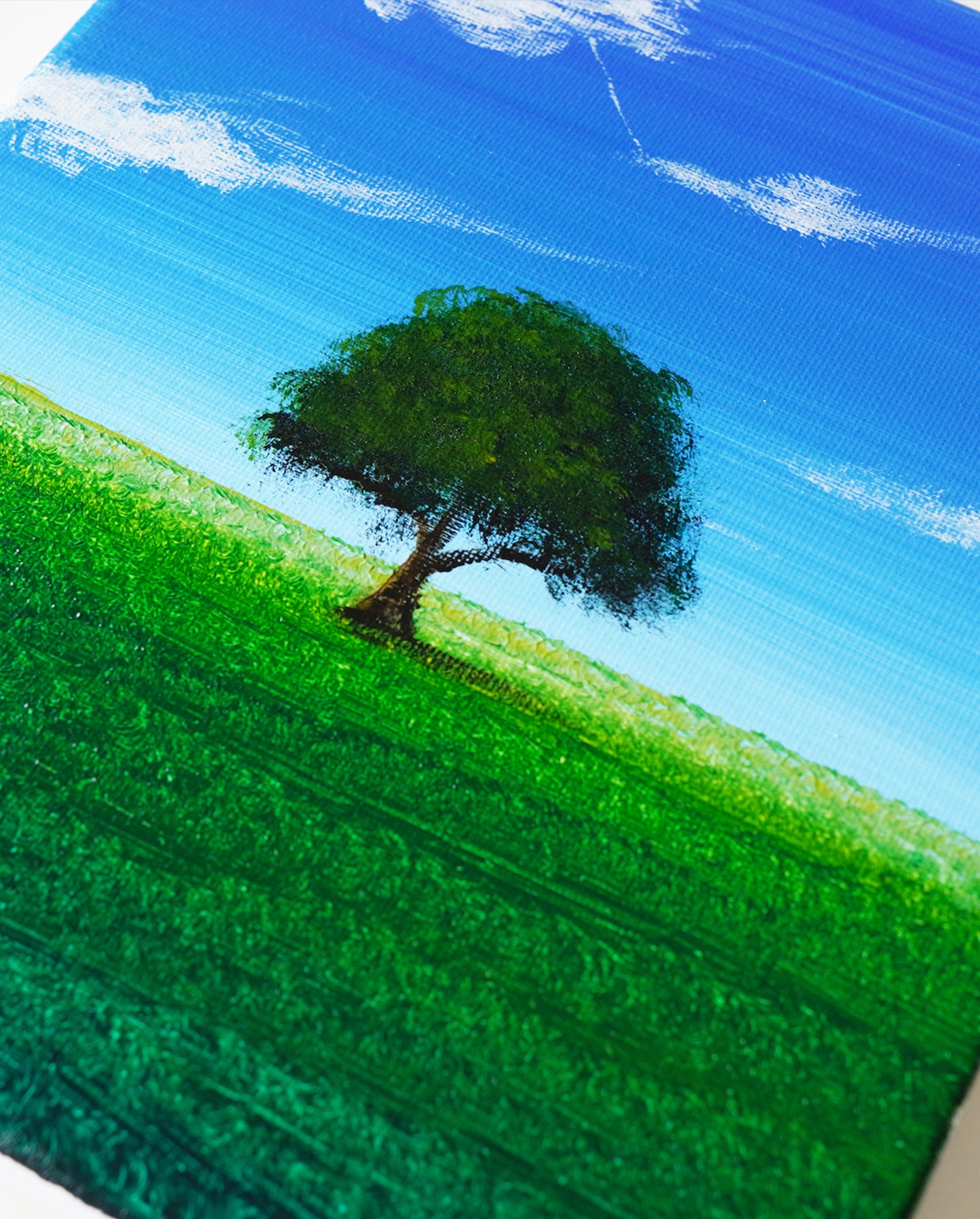 草原と木 - 250 × 200mm - M30