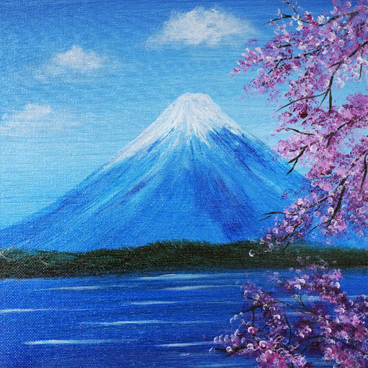 春の富士山 - 250 × 250mm - S44