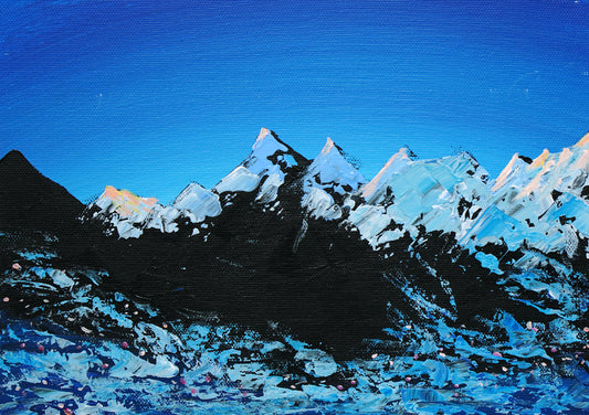 ヒマラヤの夜明け - 330 × 240mm - M18