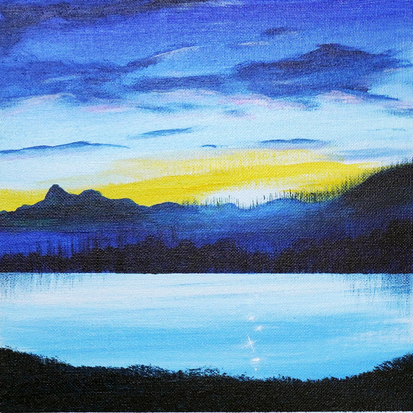 朝日の風景 - 250 × 250mm - S56