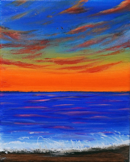 夕暮れの海 - 250 × 200mm - M32